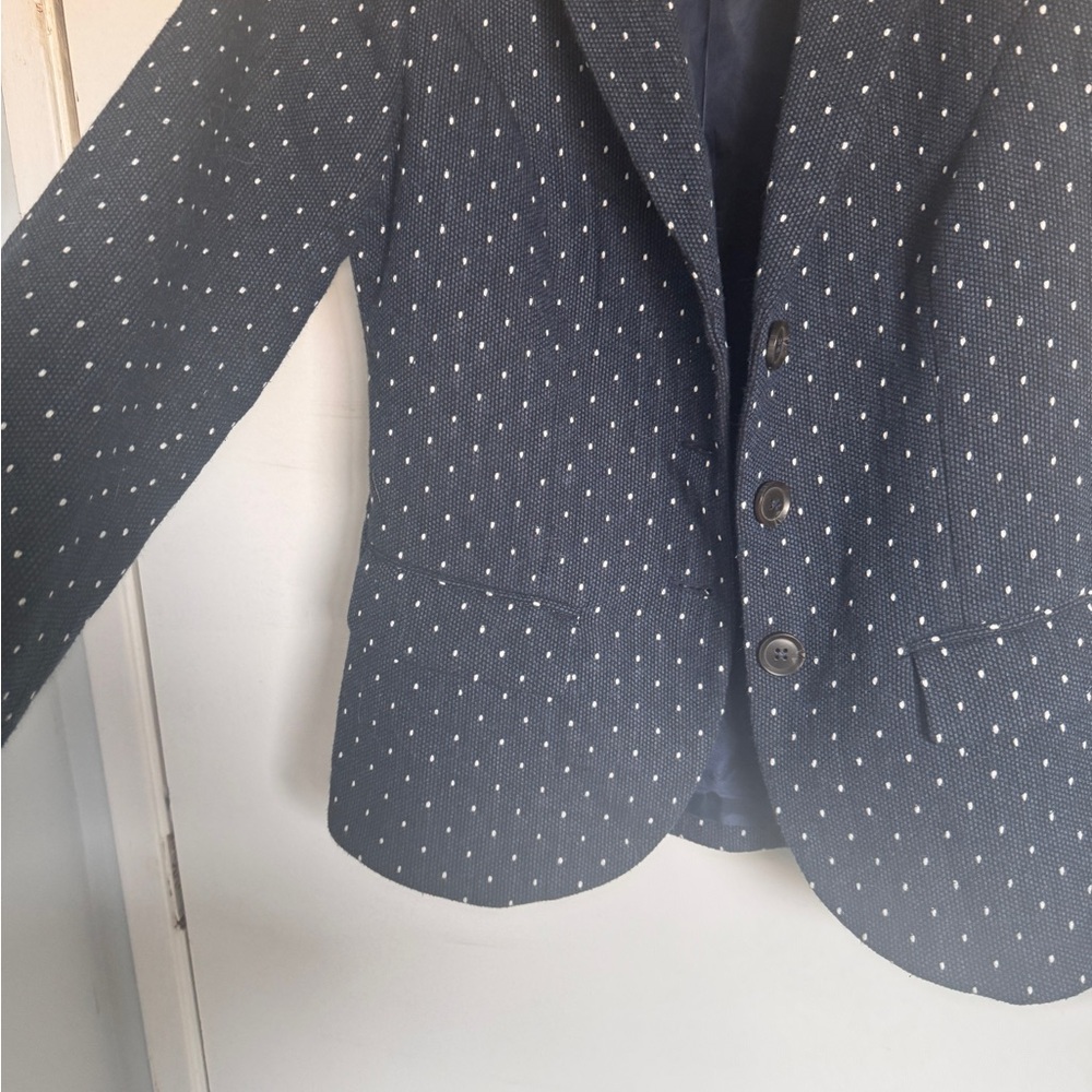 Navy Polka Dot Blazer